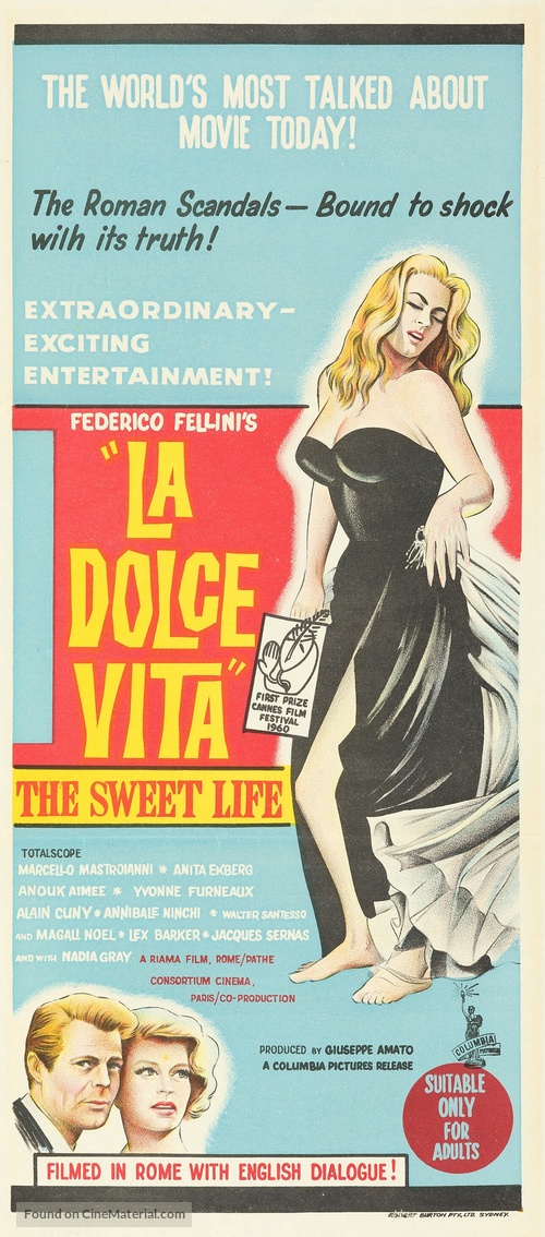La dolce vita - Australian Movie Poster