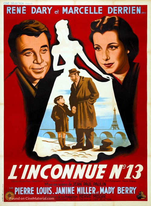 L&#039;inconnue n&deg; 13 - French Movie Poster