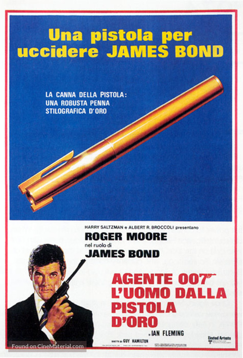 The Man With The Golden Gun - Italian Movie Poster