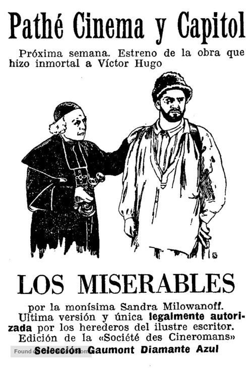 Les mis&eacute;rables - Spanish poster