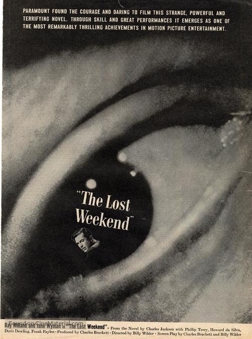 The Lost Weekend - Re-release movie poster