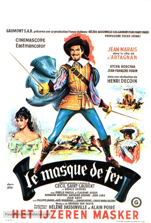Masque de fer, Le - Belgian Movie Poster