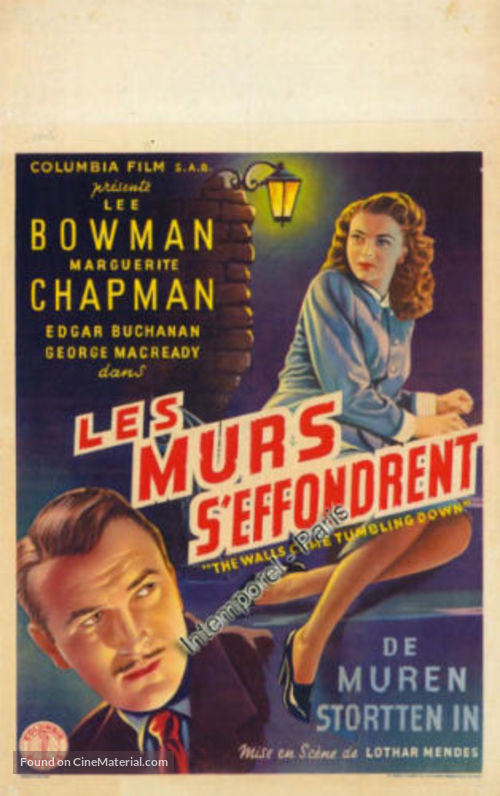 The Walls Came Tumbling Down - Belgian Movie Poster
