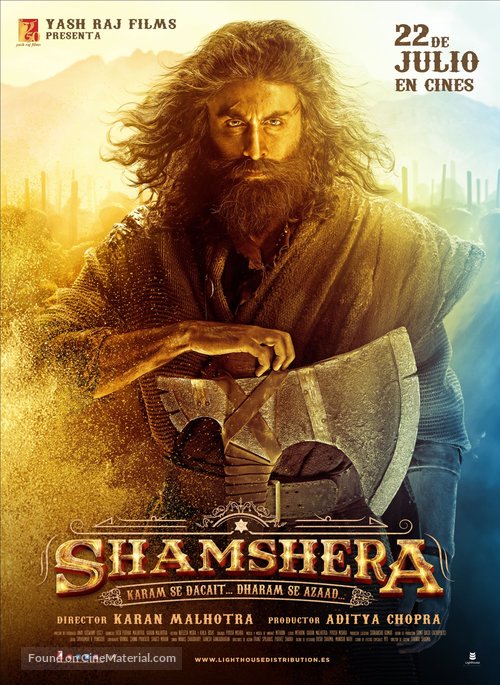 Shamshera - Spanish Movie Poster