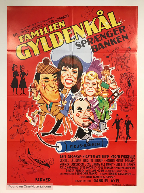 Familien Gyldenk&aring;l spr&aelig;nger banken - Danish Movie Poster