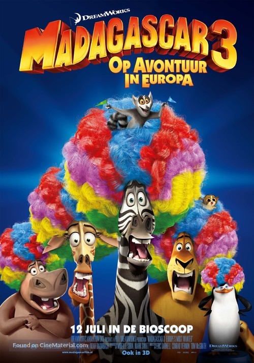 Madagascar 3: Europe&#039;s Most Wanted - Dutch Movie Poster