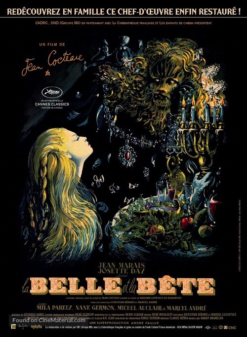 La belle et la b&ecirc;te - French Re-release movie poster