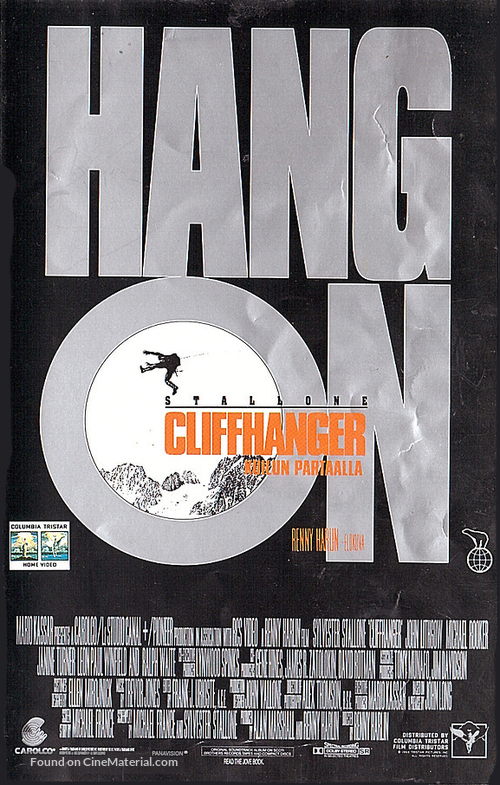Cliffhanger - Finnish VHS movie cover