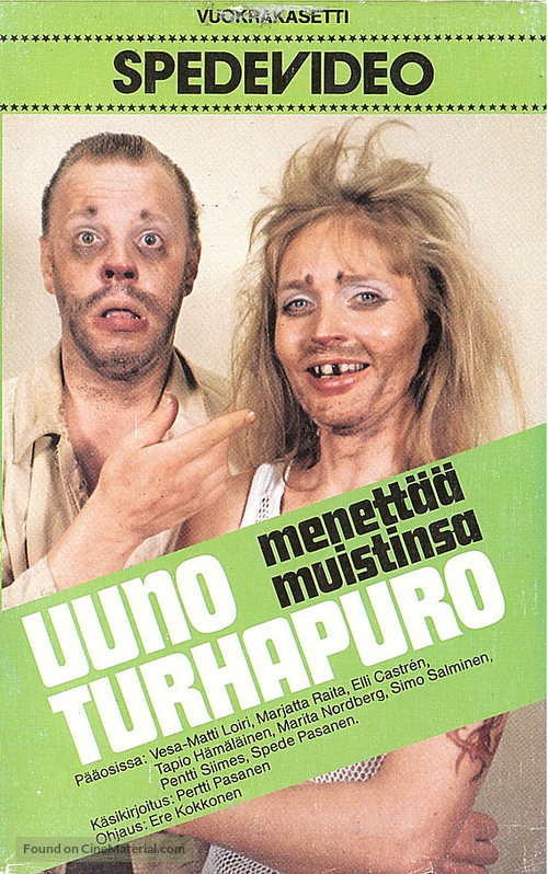 Uuno Turhapuro menett&auml;&auml; muistinsa - Finnish VHS movie cover