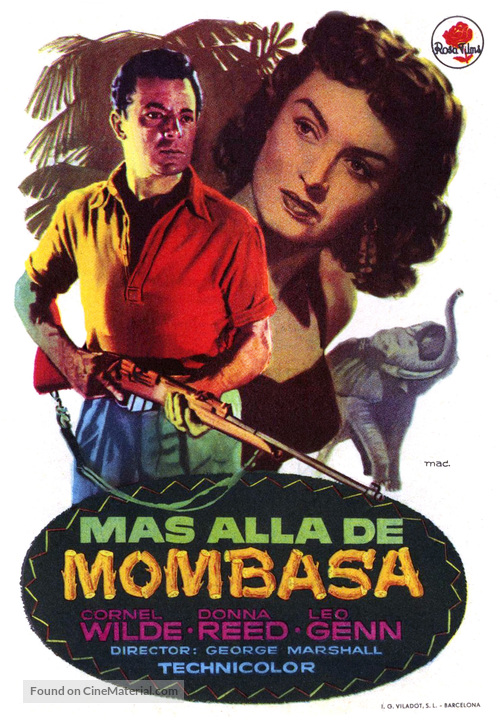 Beyond Mombasa - Spanish Movie Poster