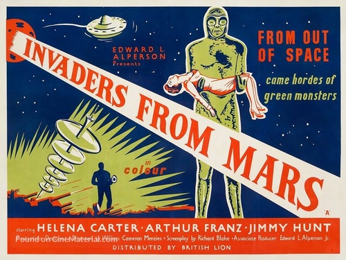 Invaders from Mars - British Movie Poster