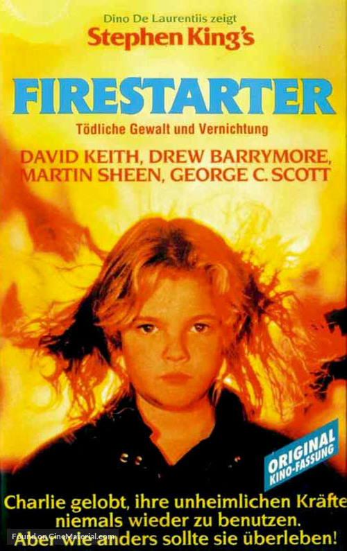 Firestarter - German VHS movie cover