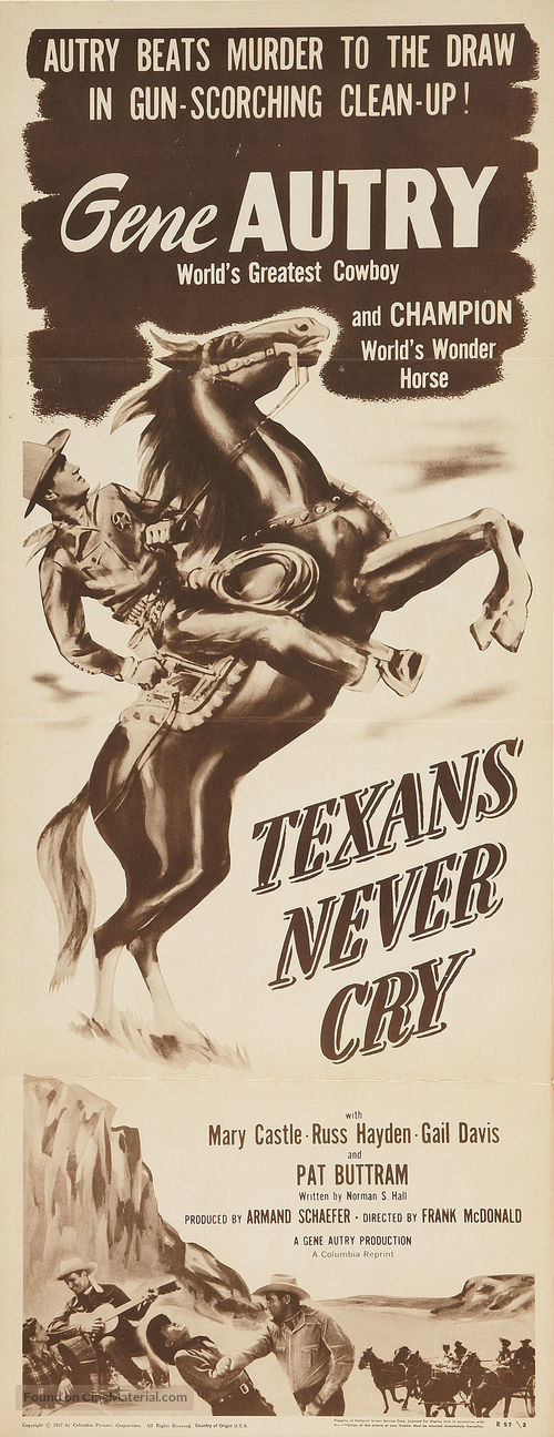 Texans Never Cry - Re-release movie poster