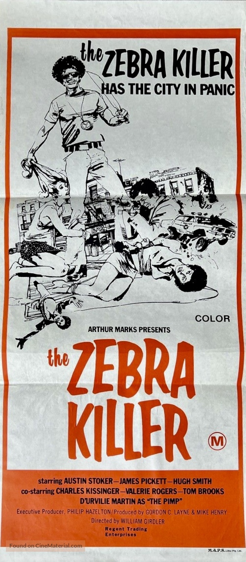 The Zebra Killer - Australian Movie Poster