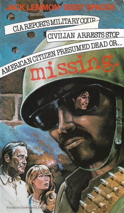 Missing - British VHS movie cover