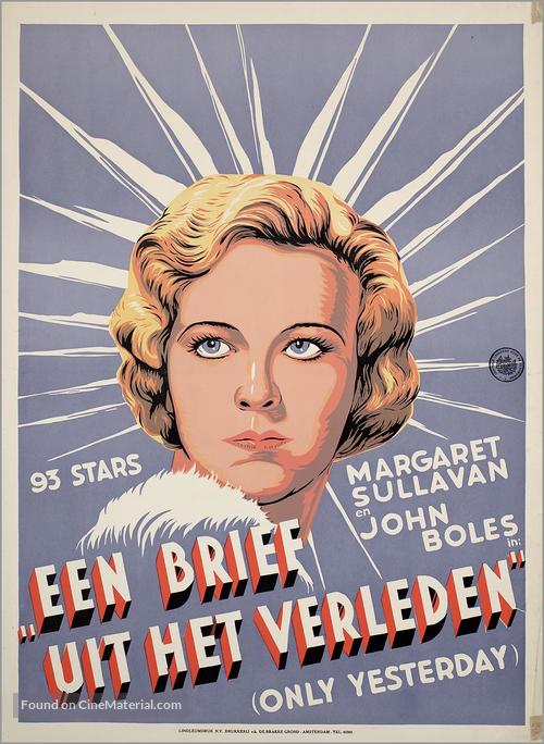 Only Yesterday - Dutch Movie Poster