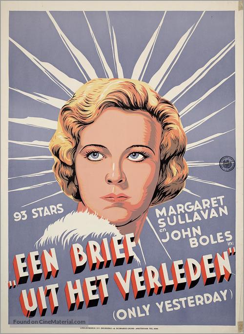 Only Yesterday - Dutch Movie Poster