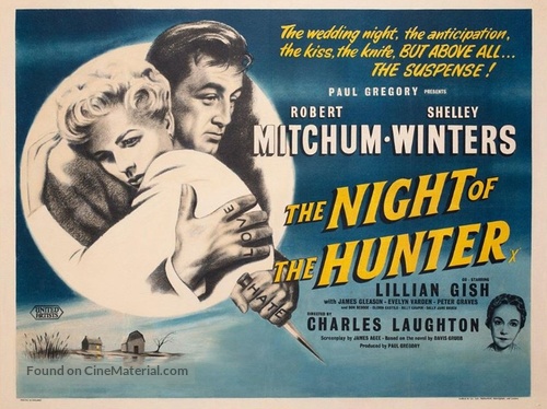 The Night of the Hunter - British Movie Poster