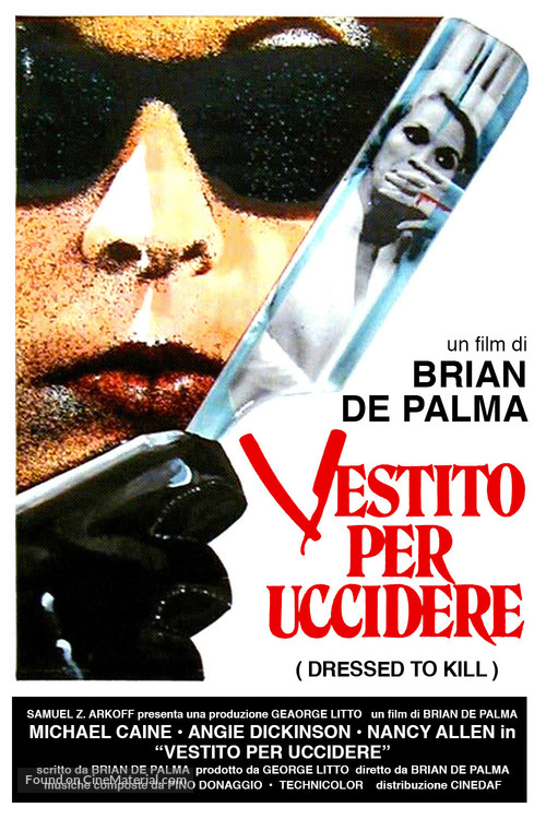 Dressed to Kill - Italian Movie Poster