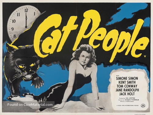 Cat People - British Re-release movie poster
