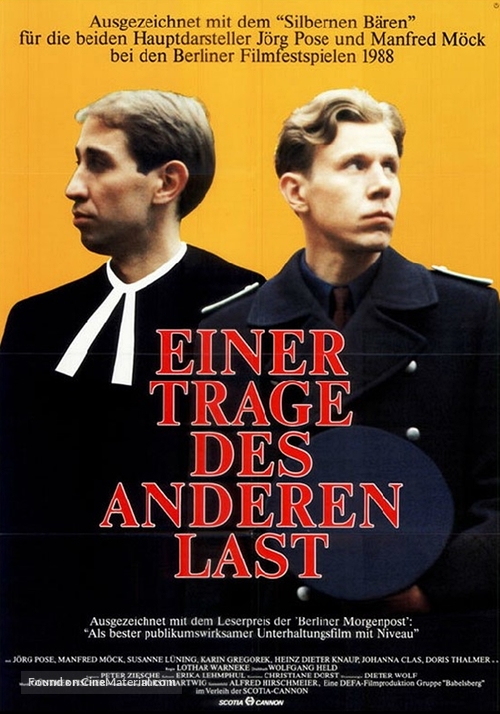 Einer trage des anderen Last - German Movie Poster