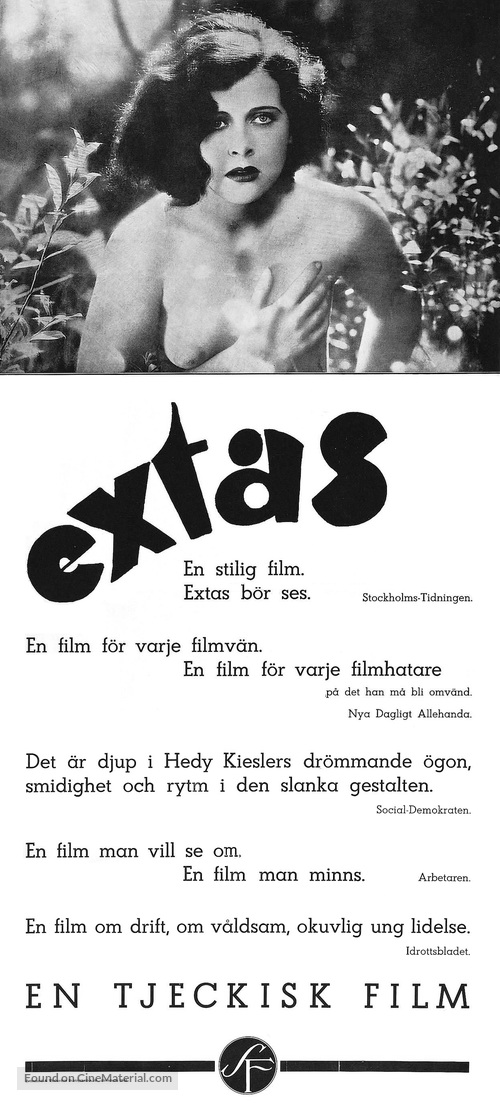 Ekstase - Swedish Movie Poster