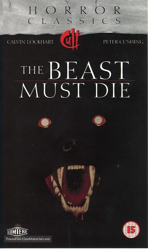 The Beast Must Die - British VHS movie cover