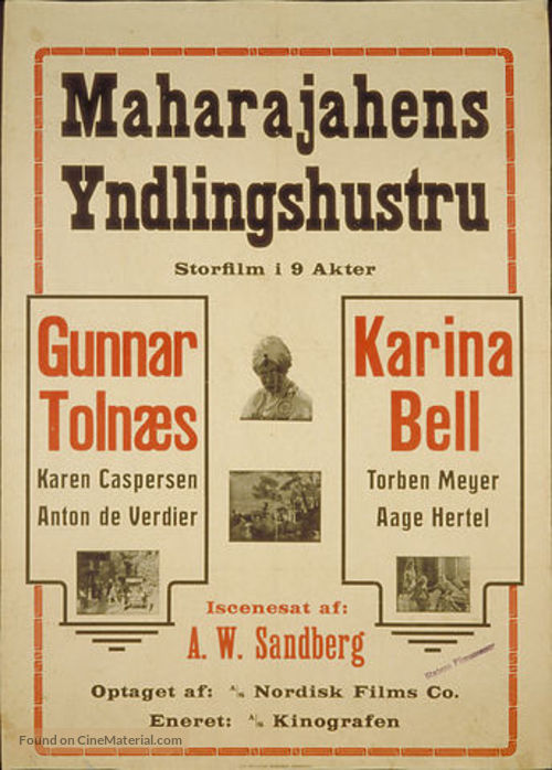 Maharadjahens yndlingshustru III - Danish Movie Poster