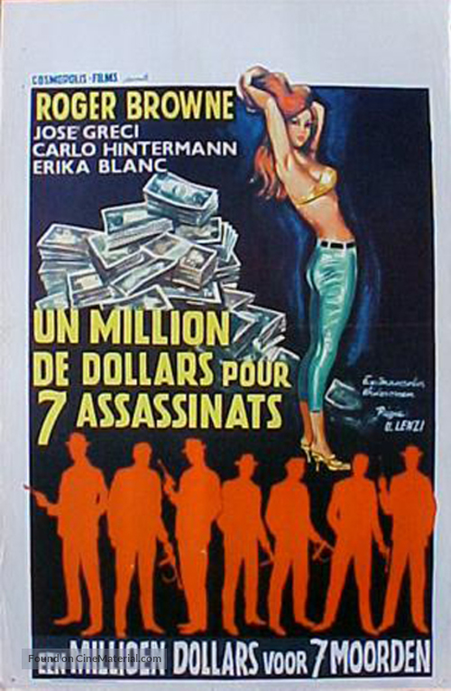 Un milione di dollari per sette assassini - Belgian Movie Poster