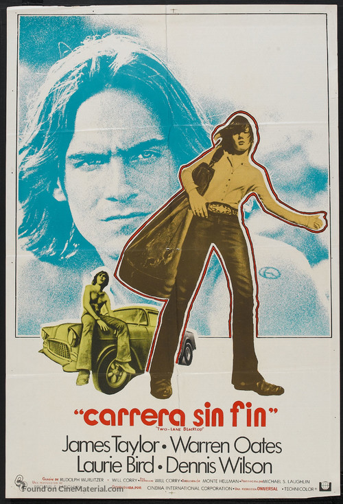 Two-Lane Blacktop - Spanish Movie Poster