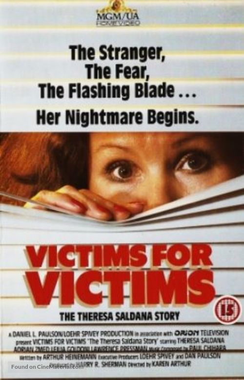 Victims for Victims: The Theresa Saldana Story - British Movie Cover