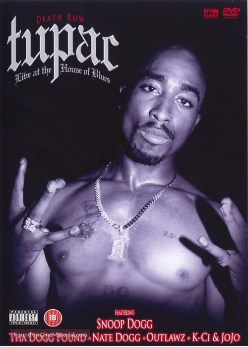 Tupac: Live at the House of Blues - British DVD movie cover