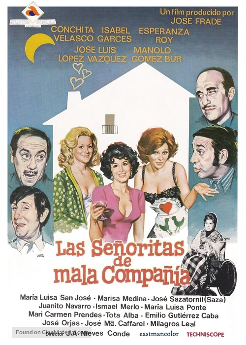 Las se&ntilde;oritas de mala compa&ntilde;&iacute;a - Spanish Movie Poster