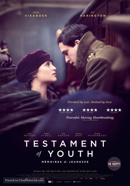 Testament of Youth - Belgian Movie Poster