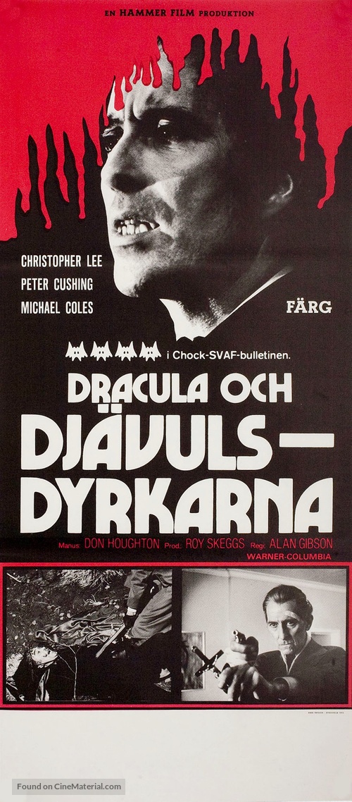 The Satanic Rites of Dracula - Swedish Movie Poster