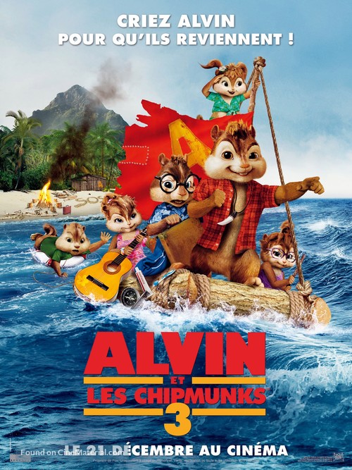 Alvin and the Chipmunks: Chipwrecked - French Movie Poster