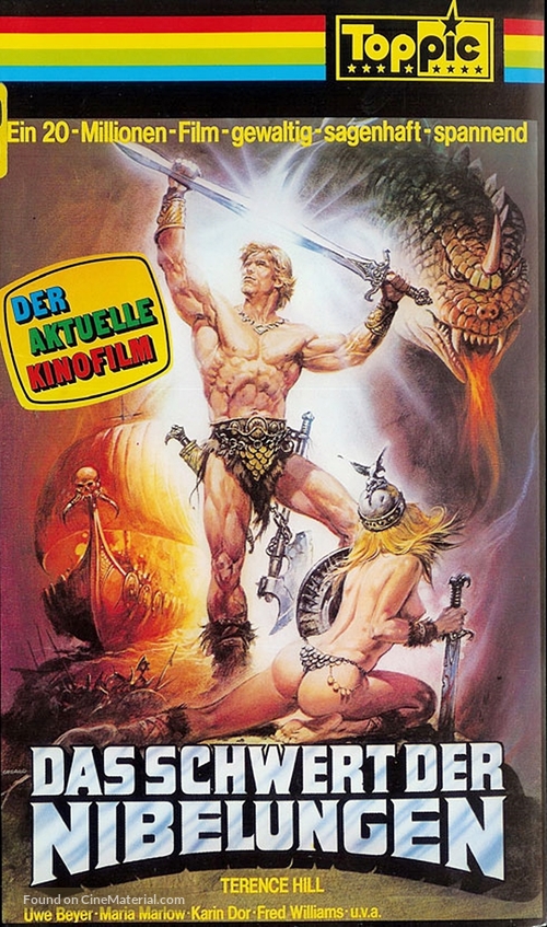 Das Schwert der Nibelungen - German VHS movie cover