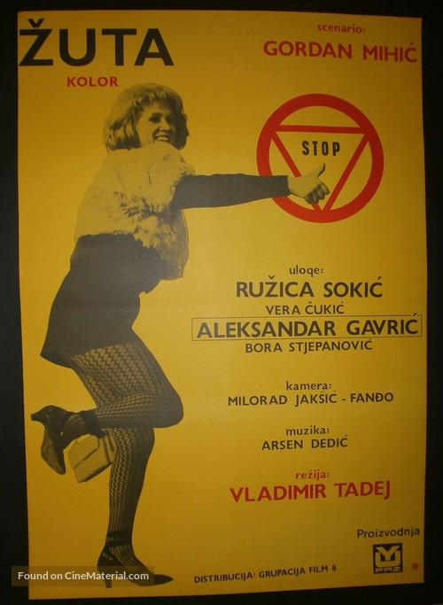 Zuta - Yugoslav Movie Poster