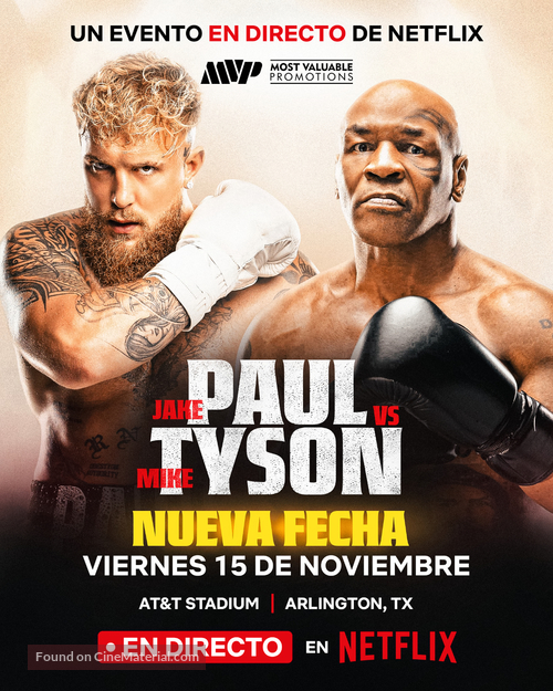 Jake Paul vs. Mike Tyson - Mexican Movie Poster