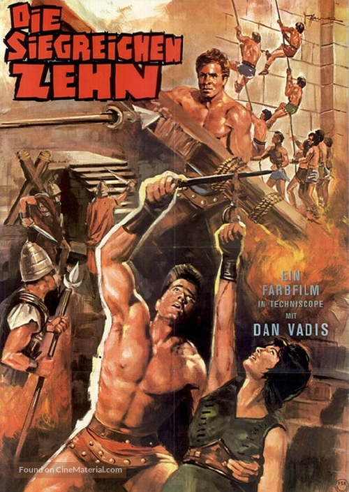 Trionfo dei dieci gladiatori, Il - German Movie Poster