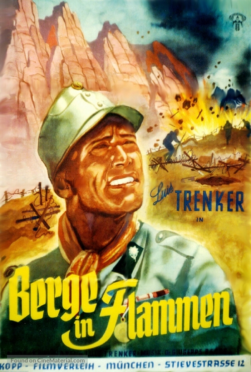 Berge in Flammen - German Movie Poster