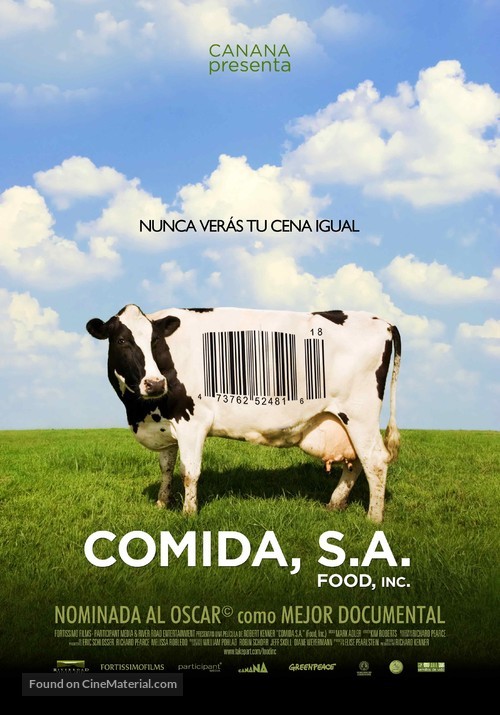 Food, Inc. - Mexican Movie Poster