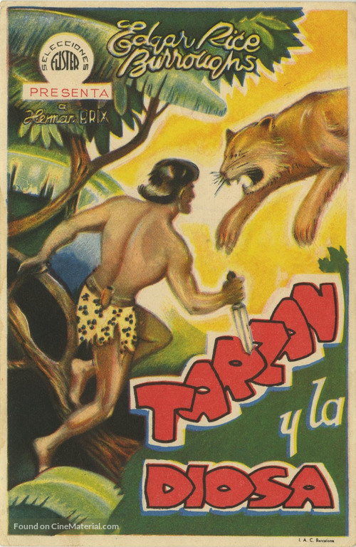 Tarzan and the Green Goddess - Spanish Movie Poster