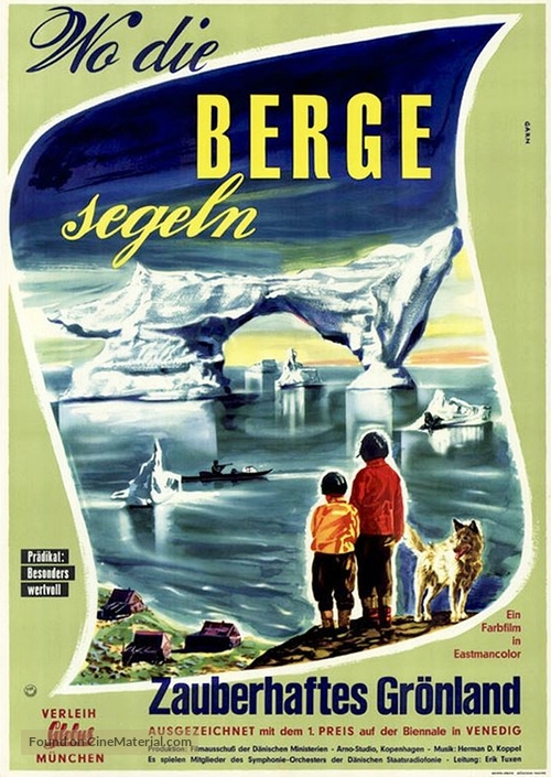 Hvor bjergene sejler - German Movie Poster