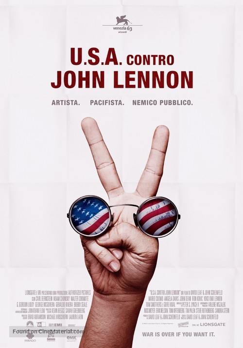 The U.S. vs. John Lennon - Italian poster