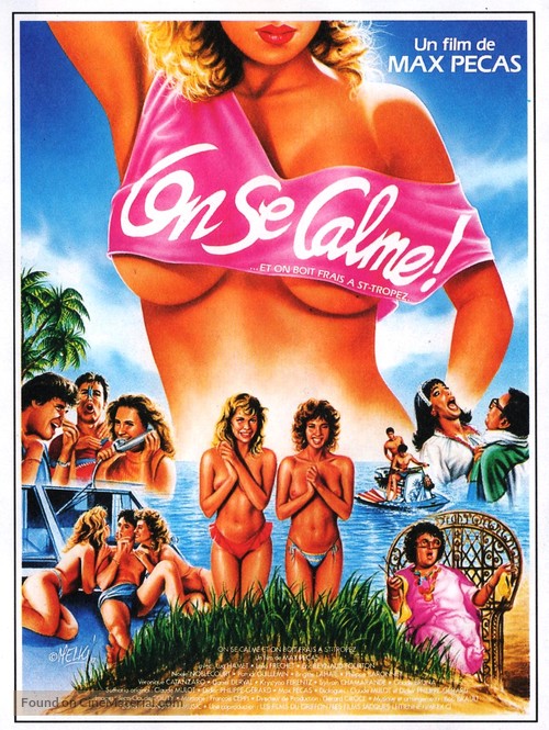 On se calme et on boit frais &agrave; Saint-Tropez - French Movie Poster