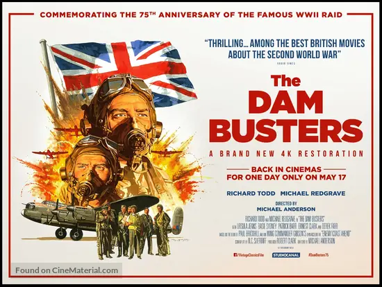 The Dam Busters (1955) British re-release movie poster