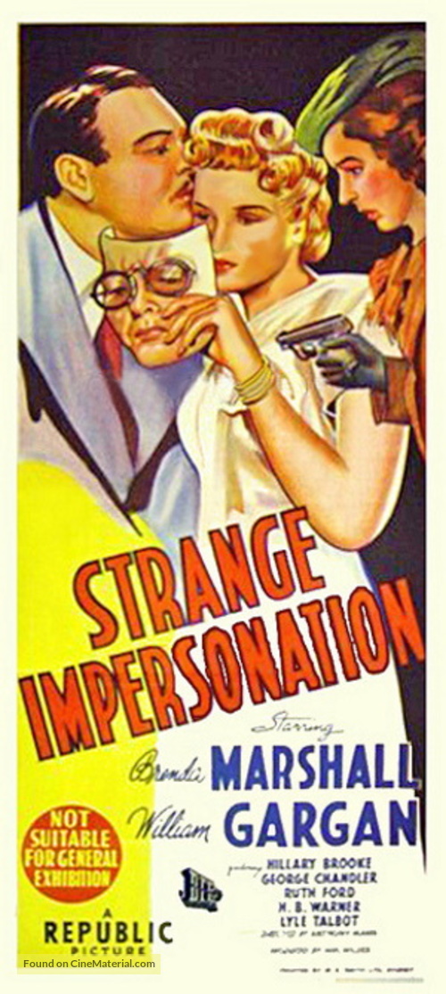 Strange Impersonation - Australian Movie Poster