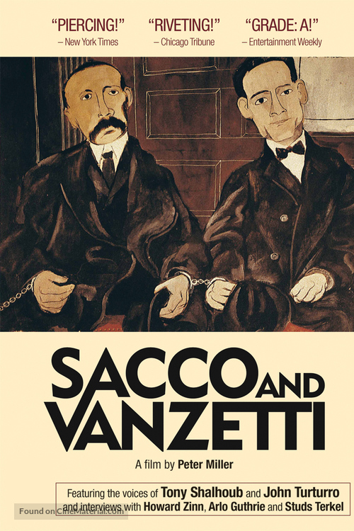 Sacco and Vanzetti - DVD movie cover