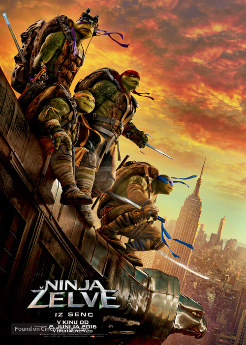 Teenage Mutant Ninja Turtles: Out of the Shadows - Slovenian Movie Poster